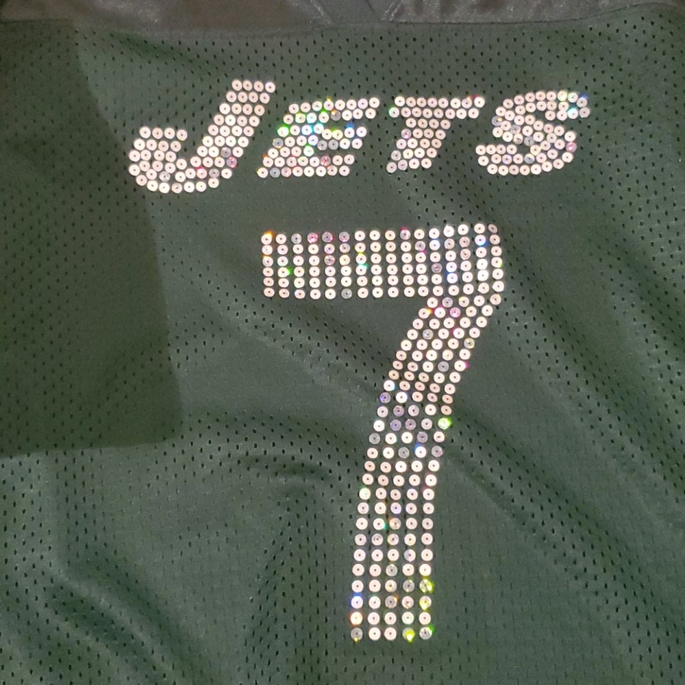 Gino Smith bedazzled jets jersey juniors small